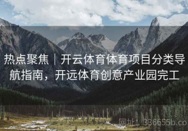 热点聚焦｜开云体育体育项目分类导航指南，开远体育创意产业园完工