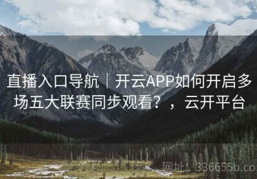 直播入口导航｜开云APP如何开启多场五大联赛同步观看？，云开平台