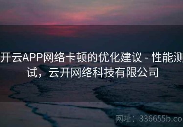 开云APP网络卡顿的优化建议 - 性能测试，云开网络科技有限公司