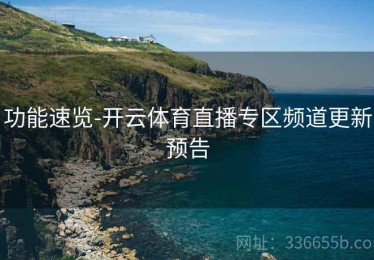 功能速览-开云体育直播专区频道更新预告