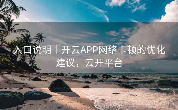 入口说明｜开云APP网络卡顿的优化建议，云开平台